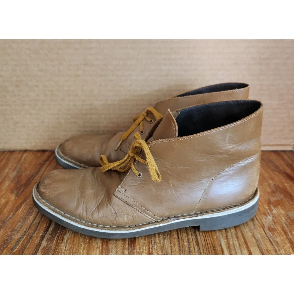 Clarks Bushacre Chukka Boots Leather Size 10.5 Men's Lace Up‎ Ankle 15522